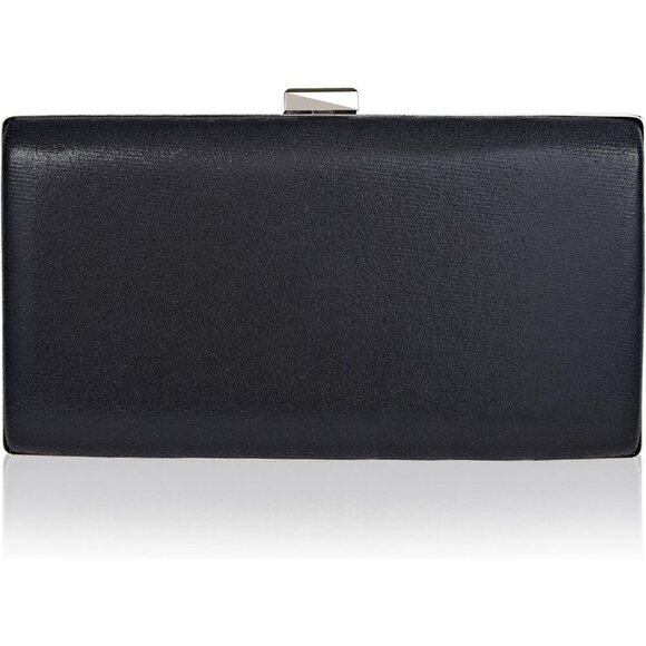 🆕Women Black Satin Fashion Party Evening Handbag Elegant Clutch Bag Accessories - Picture 8 of 8